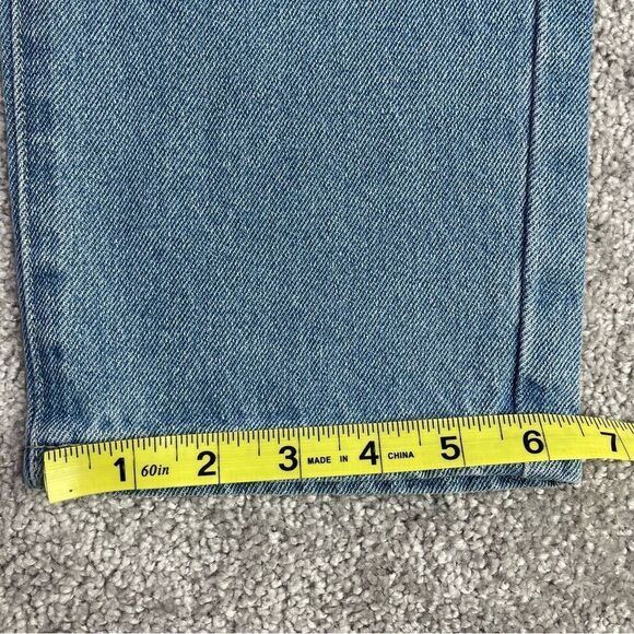 BP Mom Jeans Women's 27 Blue Light Wash High Rise Straight Leg Distressed - Picture 11 of 11